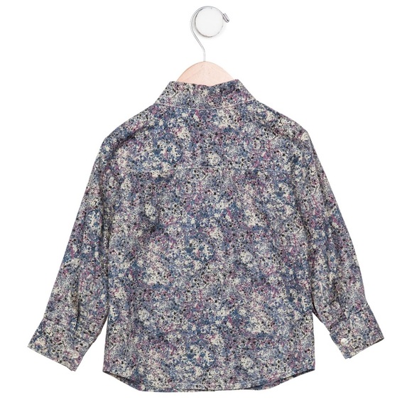 Charabia Boys' Patterned Button-Up Shirt Size: 4T - Picture 3 of 5